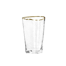Kare Design Hommage Kézműves Üvegpohár Arany Szegéllyel 450ml üdítős pohár