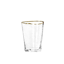KARE Hommage Kézműves Üvegpohár Arany Szegéllyel 300ml üdítős pohár