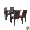  Karen 4+1 étkező garnitúra fekete-barna