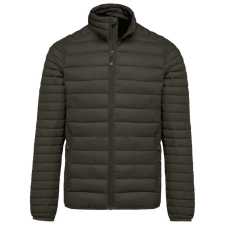 KARIBAN bélelt meleg és ultrakönnyű férfi kabát KA6120, Dark Khaki-M férfi kabát, dzseki