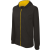 KARIBAN cipzáras gyerek pulóver bélelt kontrasztos kapucnival KA486, Black/Yellow-6/8