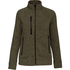 KARIBAN cipzáras Női dzseki KA9107, Dark Khaki Melange-S munkaruha