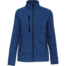 KARIBAN cipzáras Női dzseki KA9107, Light Royal Blue Mélange-S