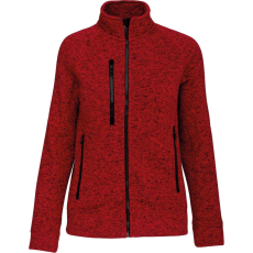 KARIBAN cipzáras Női dzseki KA9107, Red Melange-S
