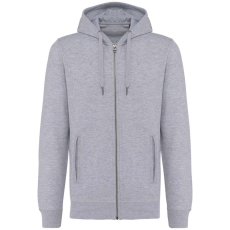 KARIBAN cipzáros kapucnis vastag pulóver KA4008, Oxford Grey-L