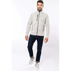 KARIBAN Dzseki Kariban férfi cipzáras férfi (100%poliészter) dark grey melange, L