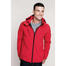 KARIBAN Dzseki Kariban férfi kapucnis softshell férfi (94%poliészter) marl grey, 4XL