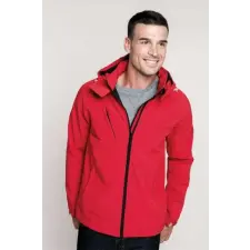 KARIBAN Dzseki Kariban férfi kapucnis softshell férfi (94%poliészter) marl grey, XL munkaruha