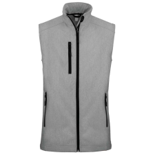 KARIBAN Férfi 3 rétegű softshell mellény, Kariban KA403, Marl Grey-4XL férfi mellény