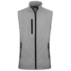KARIBAN Férfi 3 rétegű softshell mellény, Kariban KA403, Marl Grey-L