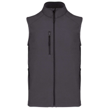 KARIBAN Férfi 3 rétegű softshell mellény, Kariban KA403, Titanium-3XL férfi mellény
