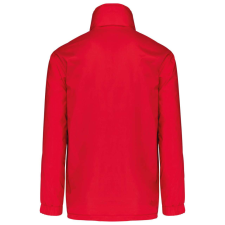 KARIBAN férfi bélelt széldzseki rejtett kapucnival KA687, Red-XL férfi kabát, dzseki