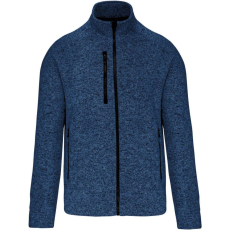 KARIBAN férfi cipzáras dzseki KA9106, Navy Melange-4XL