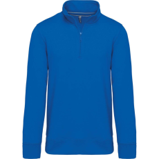 KARIBAN Férfi galléros 1/4 cipzáros pulóver, Kariban KA487, Light Royal Blue-4XL