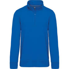 KARIBAN Férfi galléros 1/4 cipzáros pulóver, Kariban KA487, Light Royal Blue-XS férfi pulóver, kardigán
