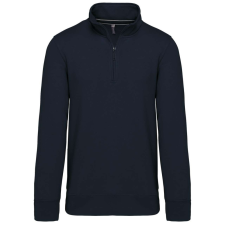 KARIBAN Férfi galléros 1/4 cipzáros pulóver, Kariban KA487, Navy-3XL férfi pulóver, kardigán