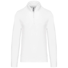 KARIBAN Férfi galléros 1/4 cipzáros pulóver, Kariban KA487, White-L