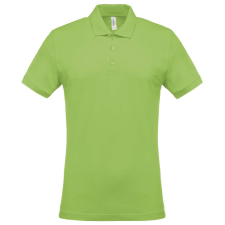KARIBAN férfi galléros piké póló, rövid ujjú KA254, Lime-4XL férfi póló