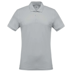KARIBAN férfi galléros piké póló, rövid ujjú KA254, Snow Grey-XL