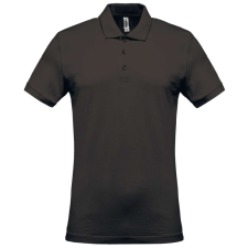 KARIBAN Férfi galléros piké póló, rövid ujjú, Kariban KA254, Dark Grey-4XL férfi póló