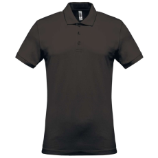 KARIBAN Férfi galléros piké póló, rövid ujjú, Kariban KA254, Dark Grey-S