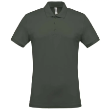 KARIBAN Férfi galléros piké póló, rövid ujjú, Kariban KA254, Dark Khaki-2XL férfi póló