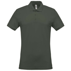 KARIBAN Férfi galléros piké póló, rövid ujjú, Kariban KA254, Dark Khaki-L