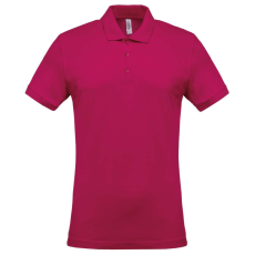 KARIBAN Férfi galléros piké póló, rövid ujjú, Kariban KA254, Fuchsia-4XL