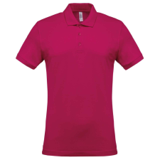 KARIBAN Férfi galléros piké póló, rövid ujjú, Kariban KA254, Fuchsia-XL férfi póló