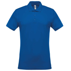 KARIBAN Férfi galléros piké póló, rövid ujjú, Kariban KA254, Light Royal Blue-L
