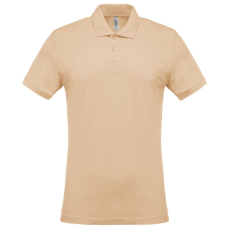 KARIBAN Férfi galléros piké póló, rövid ujjú, Kariban KA254, Light Sand-2XL