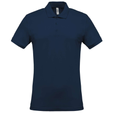 KARIBAN Férfi galléros piké póló, rövid ujjú, Kariban KA254, Navy-4XL férfi póló