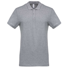 KARIBAN Férfi galléros piké póló, rövid ujjú, Kariban KA254, Oxford Grey-M férfi póló