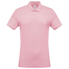 KARIBAN Férfi galléros piké póló, rövid ujjú, Kariban KA254, Pale Pink-XL férfi póló
