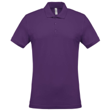 KARIBAN Férfi galléros piké póló, rövid ujjú, Kariban KA254, Purple-XL férfi póló
