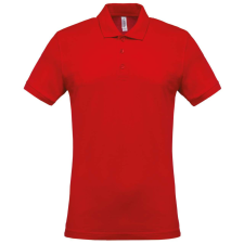 KARIBAN Férfi galléros piké póló, rövid ujjú, Kariban KA254, Red-3XL férfi póló