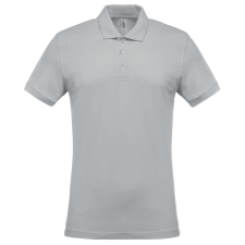 KARIBAN Férfi galléros piké póló, rövid ujjú, Kariban KA254, Snow Grey-2XL férfi póló