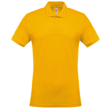 KARIBAN Férfi galléros piké póló, rövid ujjú, Kariban KA254, Yellow-XL férfi póló