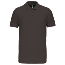 KARIBAN Férfi galléros piké sztreccs póló, Kariban KA239, Dark Grey-S férfi póló