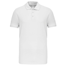 KARIBAN Férfi galléros piké sztreccs póló, Kariban KA239, White-XL