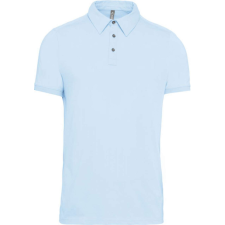 KARIBAN Férfi galléros rövid ujjú jersey póló, Kariban KA262, Sky Blue-3XL férfi póló