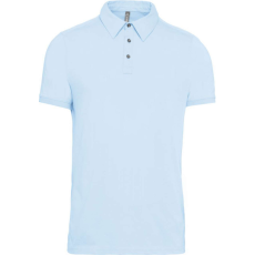KARIBAN Férfi galléros rövid ujjú jersey póló, Kariban KA262, Sky Blue-S