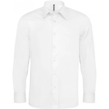 KARIBAN Férfi ing Kariban KA529 Long-Sleeved Cotton/Elastane Shirt -2XL, White férfi ing
