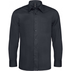 KARIBAN Férfi ing Kariban KA529 Long-Sleeved Cotton/Elastane Shirt -XS, Zinc