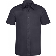KARIBAN Férfi ing Kariban KA531 Short-Sleeved Cotton/Elastane Shirt -S, Navy férfi ing