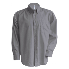KARIBAN Férfi ing Kariban KA533 Men&#039;S Long-Sleeved Oxford Shirt -4XL, Oxford Silver férfi ing