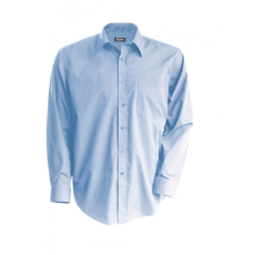 KARIBAN Férfi ing Kariban KA541 Men'S Long-Sleeved Cotton poplin Shirt -3XL, Bright Sky