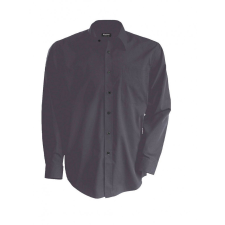 KARIBAN Férfi ing Kariban KA541 Men&#039;S Long-Sleeved Cotton poplin Shirt -L, Zinc férfi ing