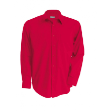 KARIBAN Férfi ing Kariban KA541 Men&#039;S Long-Sleeved Cotton poplin Shirt -XL, Classic Red férfi ing