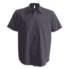 KARIBAN Férfi ing Kariban KA543 Men'S Short-Sleeved Cotton poplin Shirt -2XL, Zinc